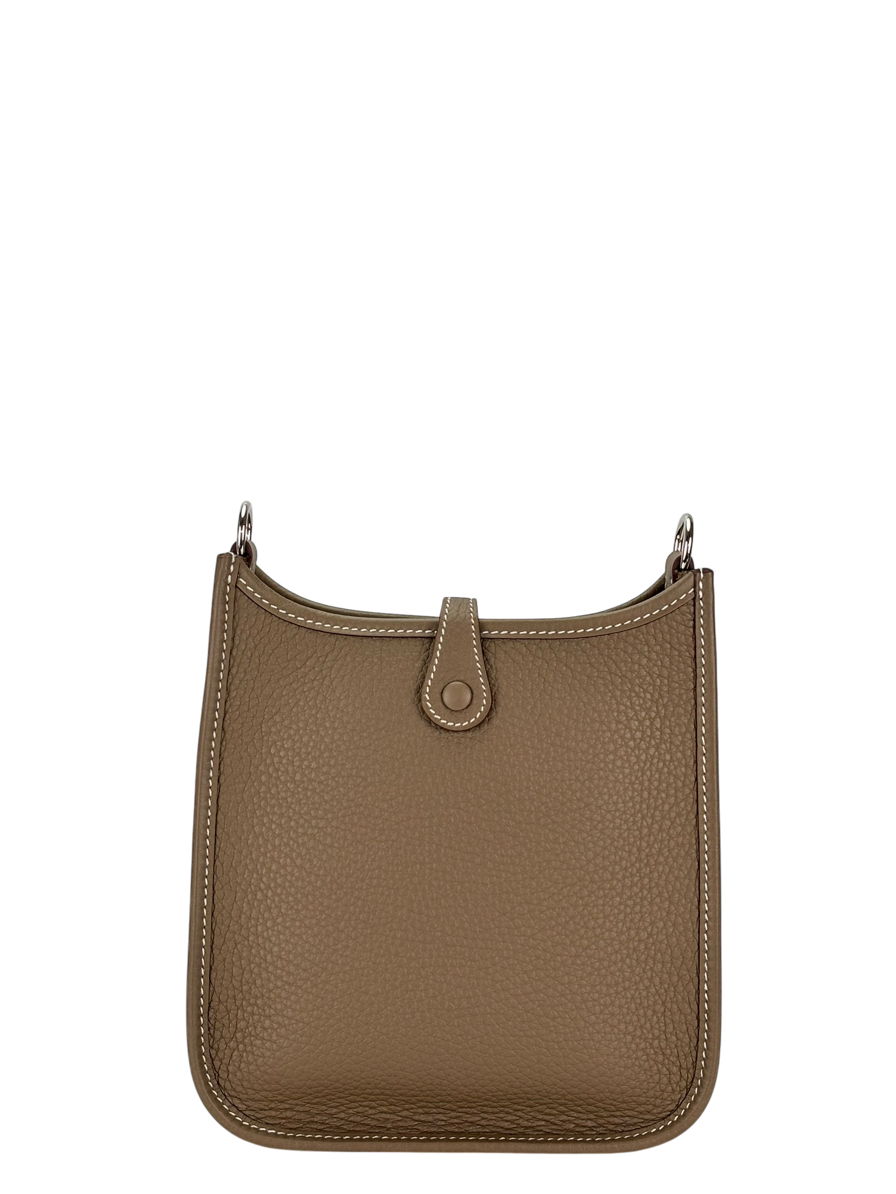 HERMES - Evelyne TPM Evelyne 16 Etoupe Taurillon Clemence Palladium Hardware
