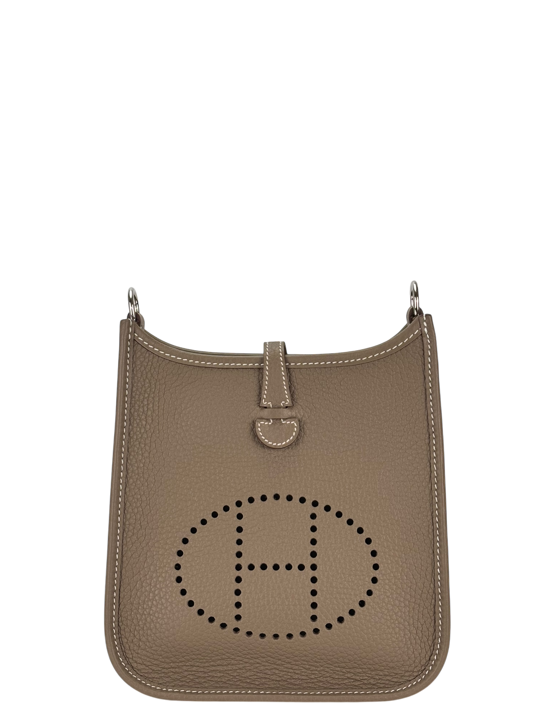 HERMES - Evelyne TPM Evelyne 16 Etoupe Taurillon Clemence Palladium Hardware