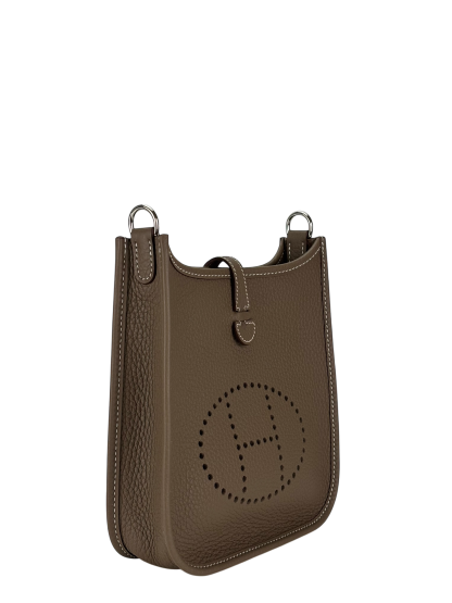 HERMES - Evelyne TPM Evelyne 16 Etoupe Taurillon Clemence Palladium Hardware