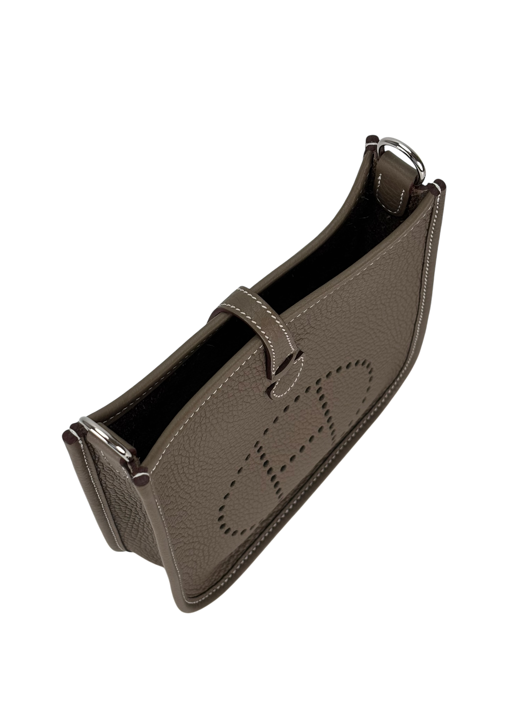 HERMES - Evelyne TPM Evelyne 16 Etoupe Taurillon Clemence Palladium Hardware
