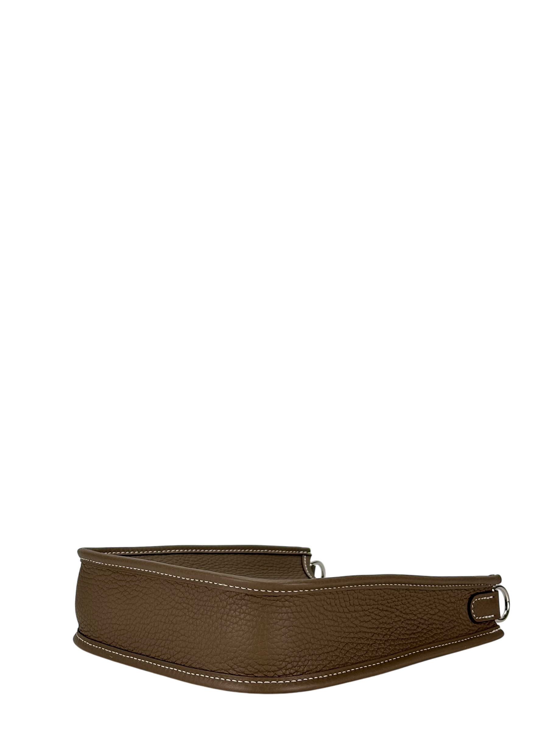 HERMES - Evelyne TPM Evelyne 16 Etoupe Taurillon Clemence Palladium Hardware