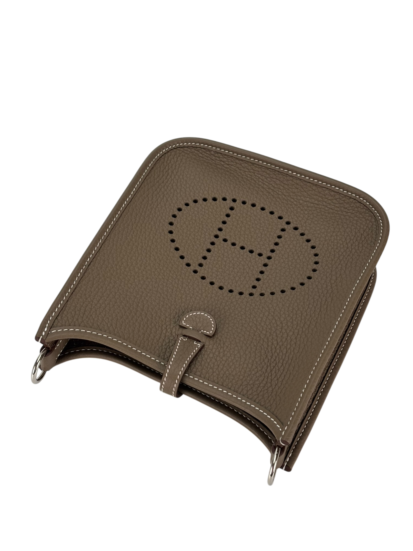 HERMES - Evelyne TPM Evelyne 16 Etoupe Taurillon Clemence Palladium Hardware