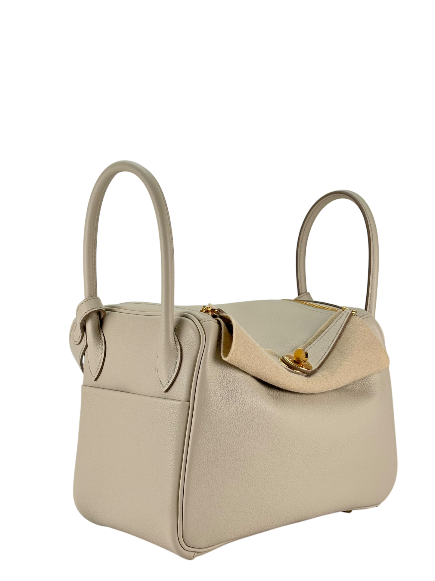HERMES - Lindy 26 Etoupe Evercolor Beton Gold Hardware