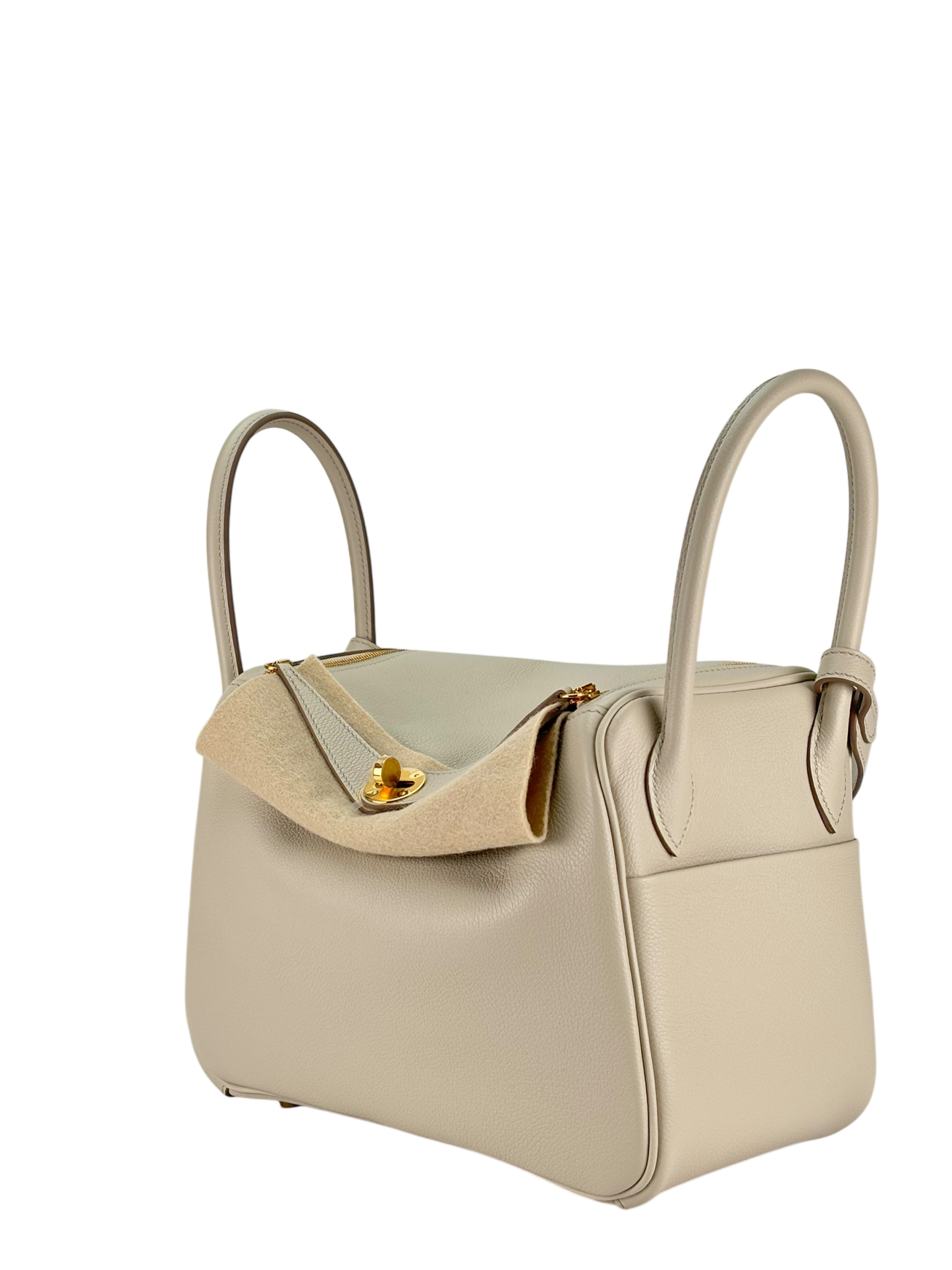 HERMES - Lindy 26 Etoupe Evercolor Beton Gold Hardware