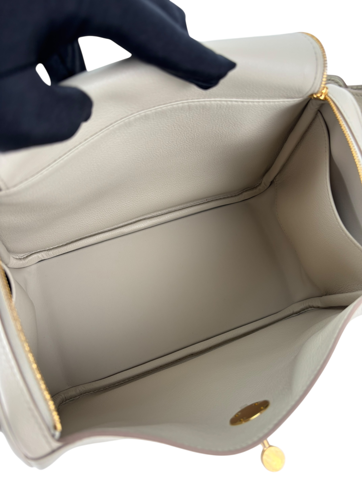 HERMES - Lindy 26 Etoupe Evercolor Beton Gold Hardware