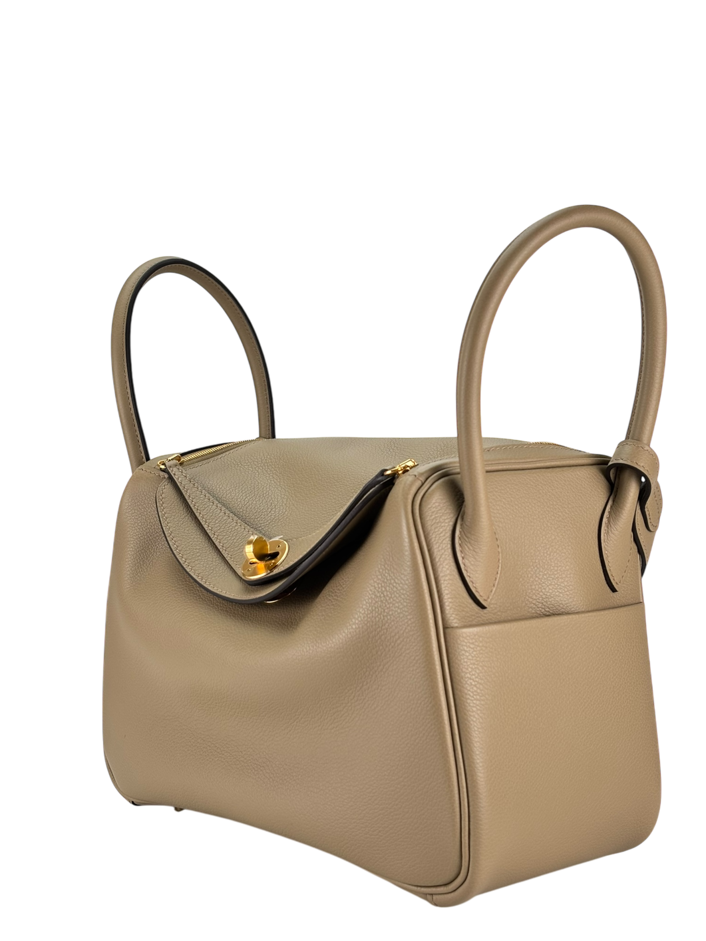 HERMES - Lindy 26 Beige Marfa Evercolor Gold Hardware