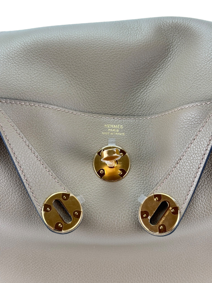 HERMES - Lindy 26 Beige Marfa Evercolor Gold Hardware