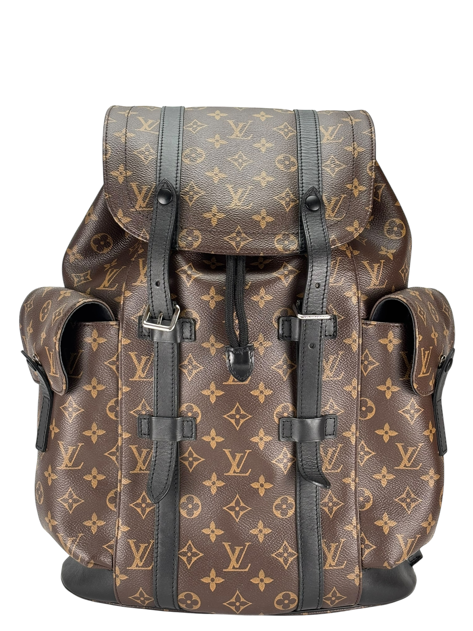 LOUIS VUITTON - Black Monogram Christopher MM Backpack