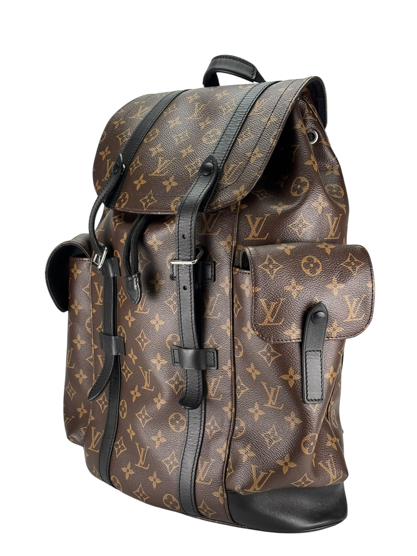 LOUIS VUITTON - Black Monogram Christopher MM Backpack