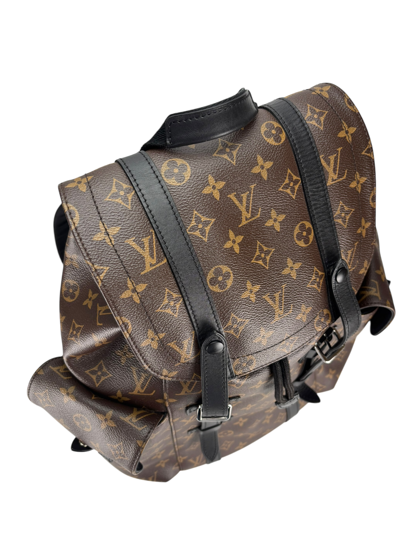 LOUIS VUITTON - Black Monogram Christopher MM Backpack