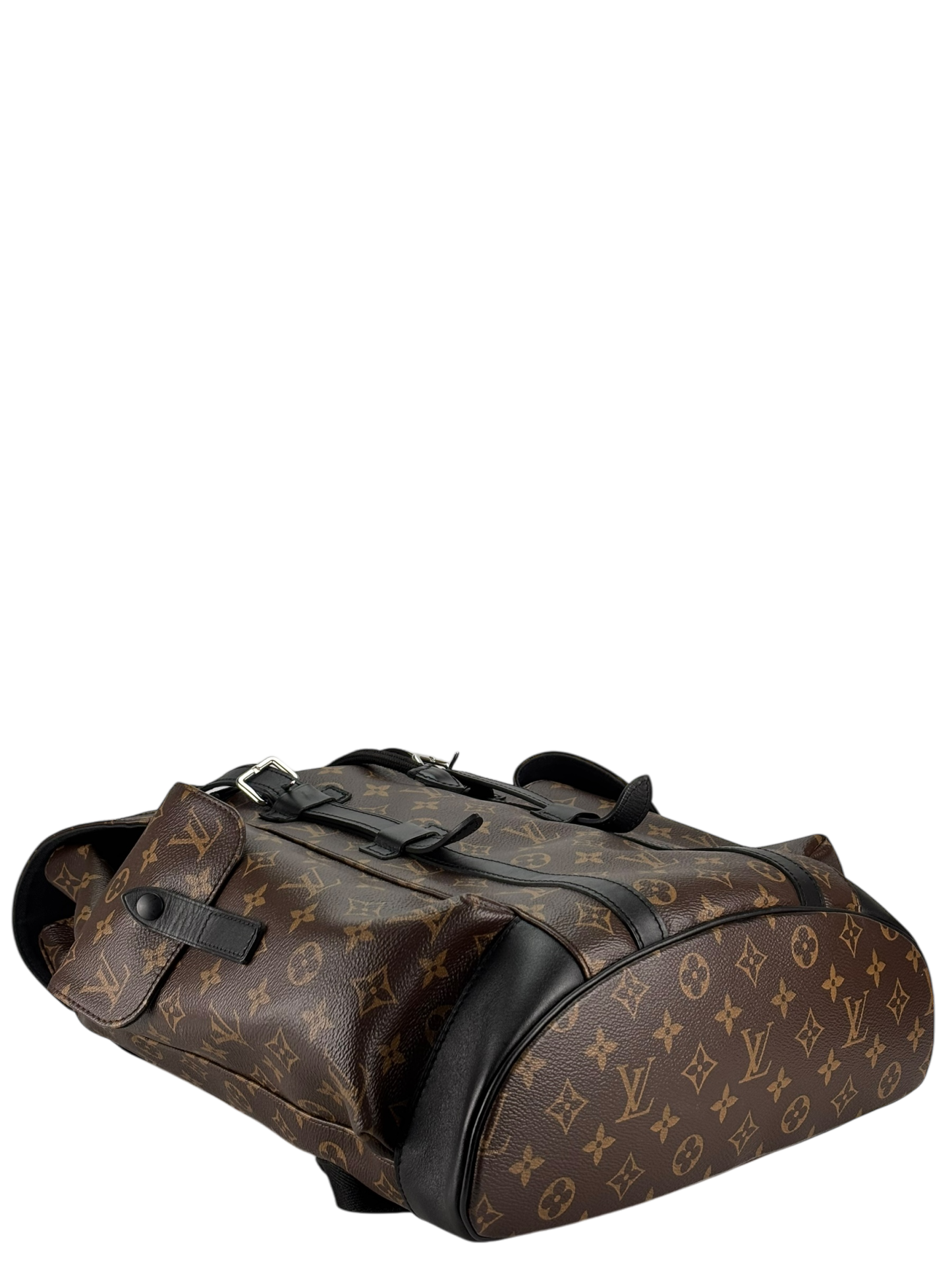LOUIS VUITTON - Black Monogram Christopher MM Backpack
