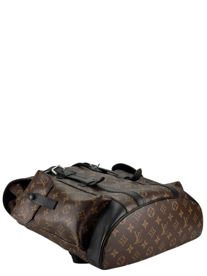 LOUIS VUITTON - Black Monogram Christopher MM Backpack