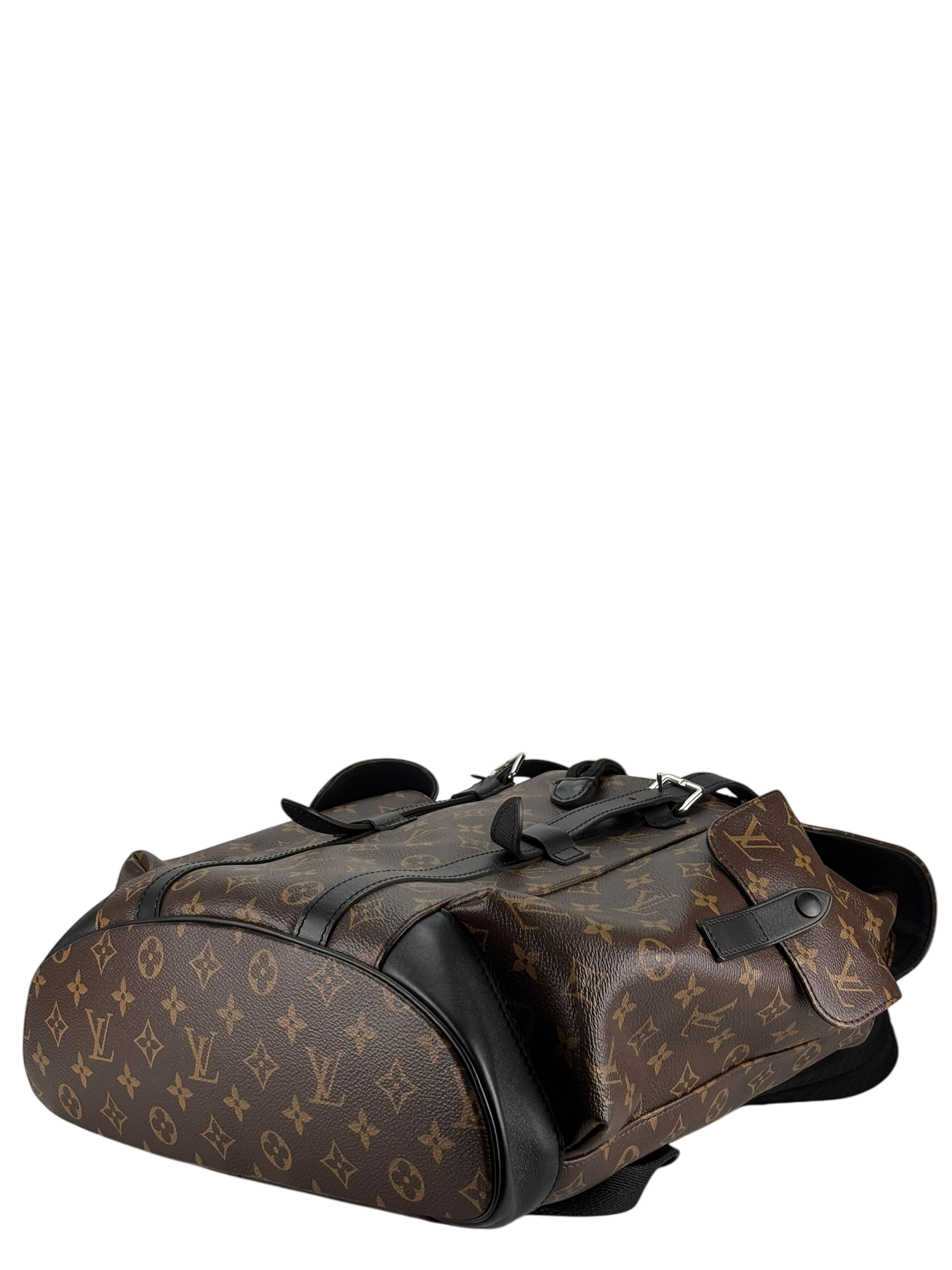 LOUIS VUITTON - Black Monogram Christopher MM Backpack