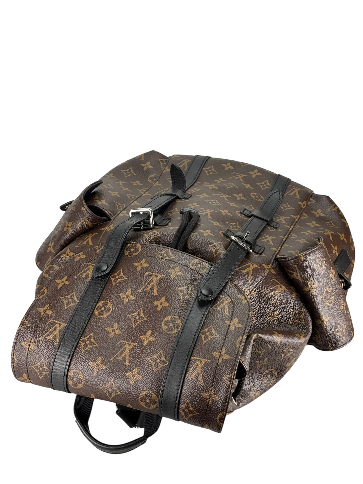 LOUIS VUITTON - Black Monogram Christopher MM Backpack