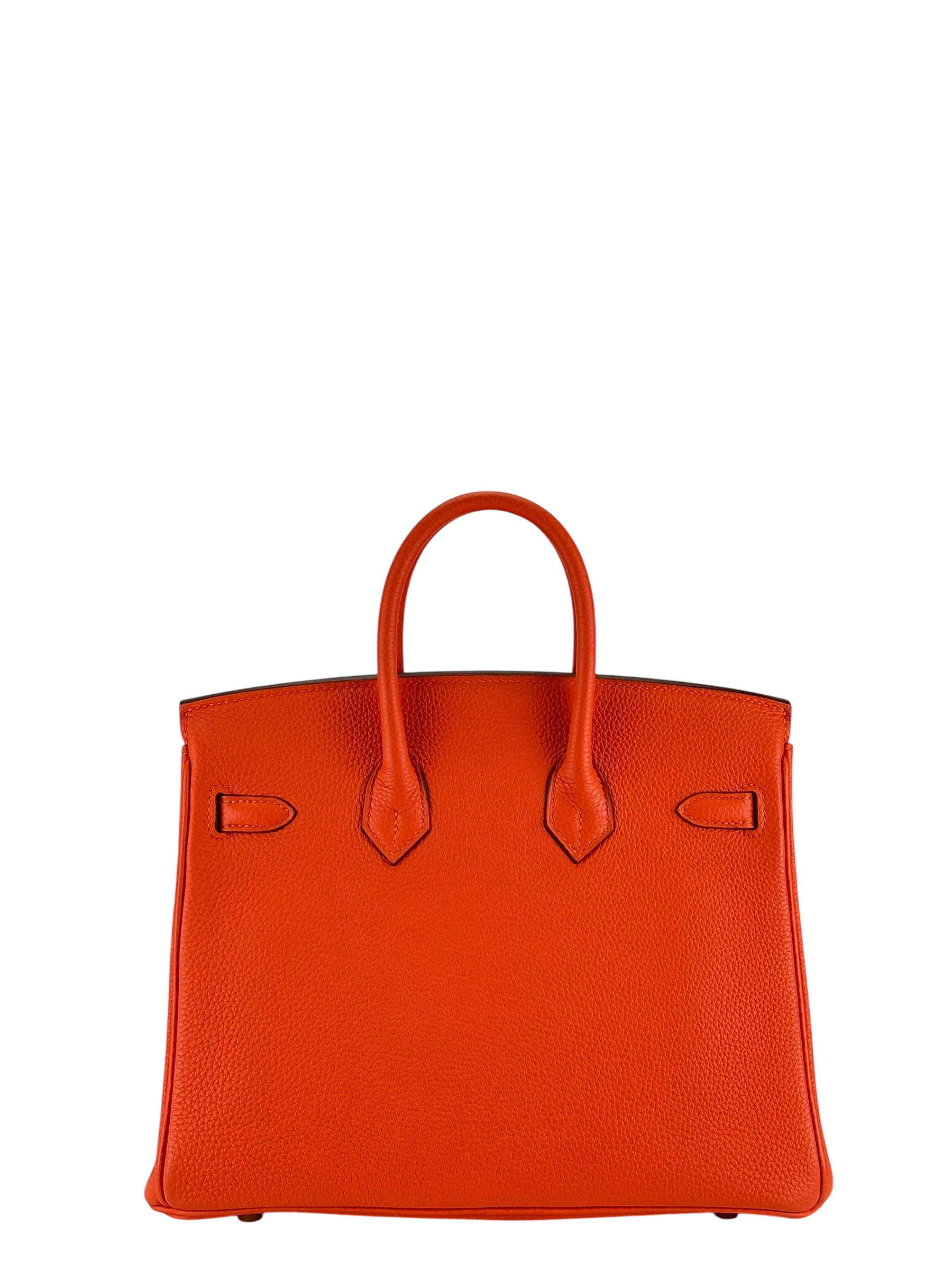 HERMES - Birkin 25 9J Feu Togo Gold Hardware