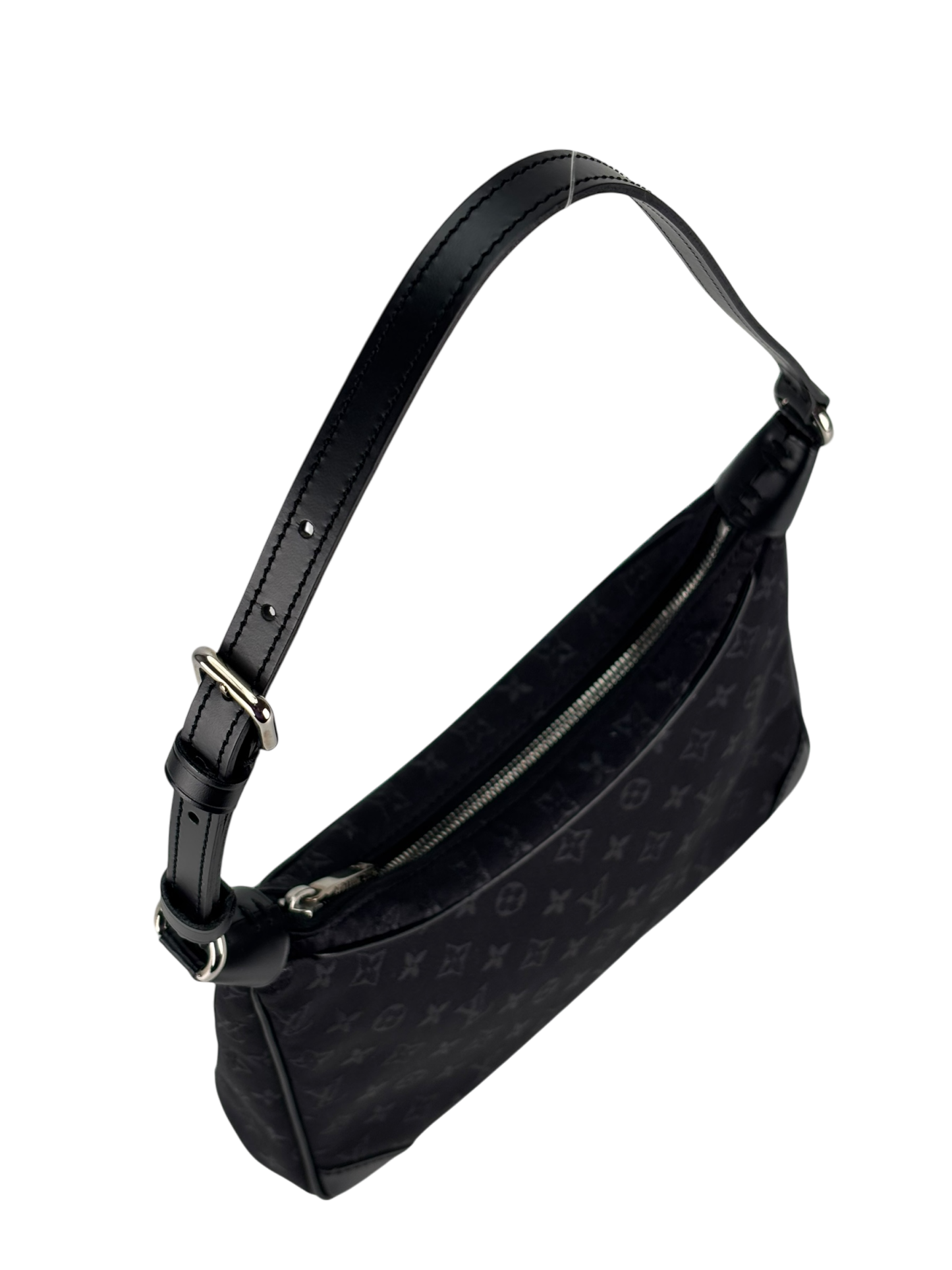 LOUIS VUITTON - Black Silk Satin Mini Boulogne Bag Monogram