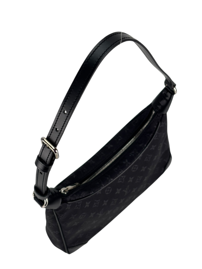 LOUIS VUITTON - Black Silk Satin Mini Boulogne Bag Monogram 