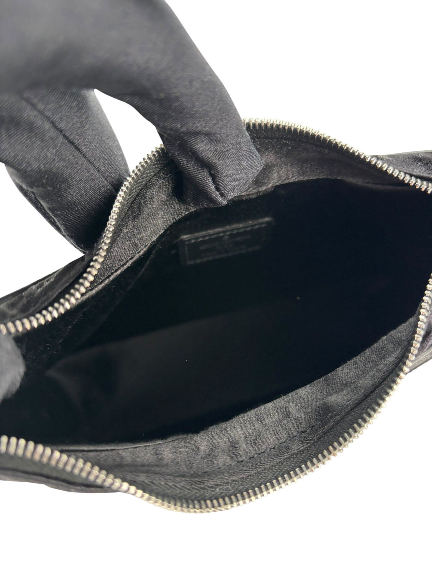 LOUIS VUITTON - Black Silk Satin Mini Boulogne Bag Monogram