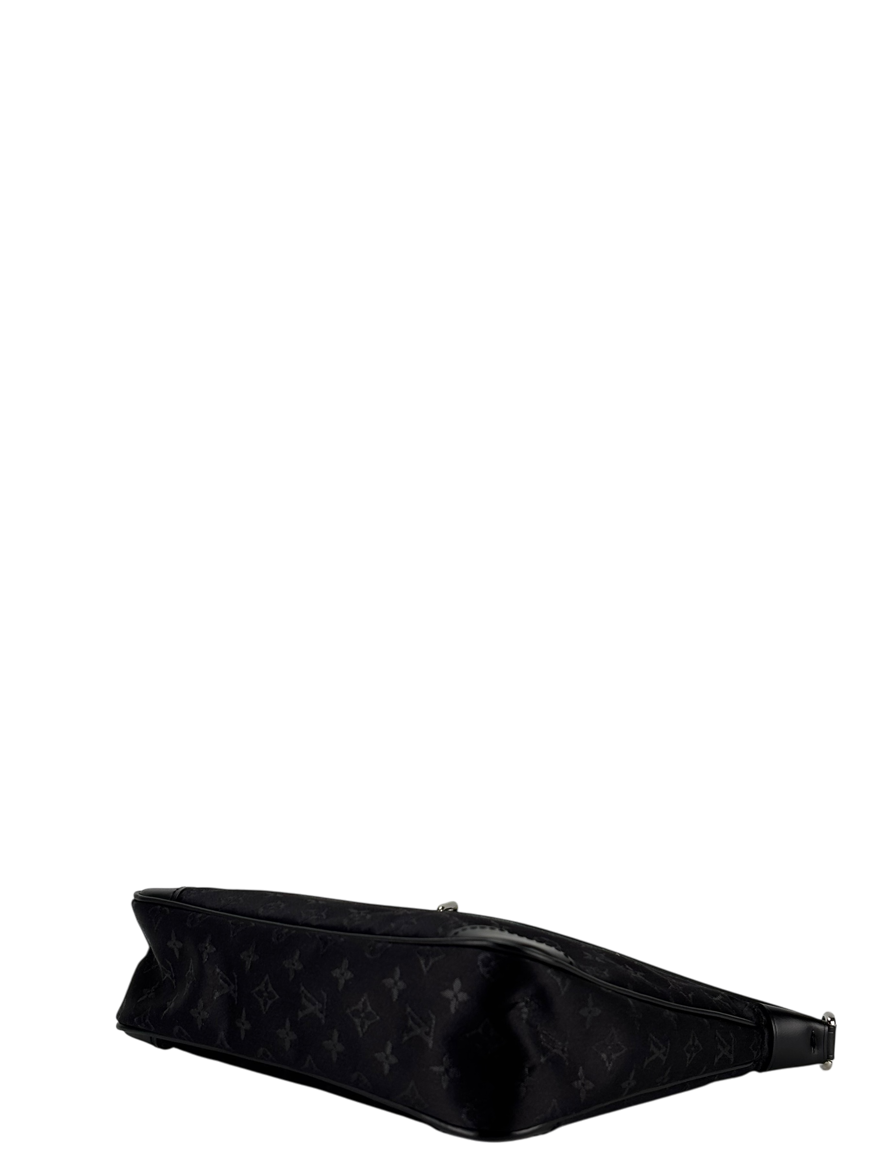 LOUIS VUITTON - Black Silk Satin Mini Boulogne Bag Monogram
