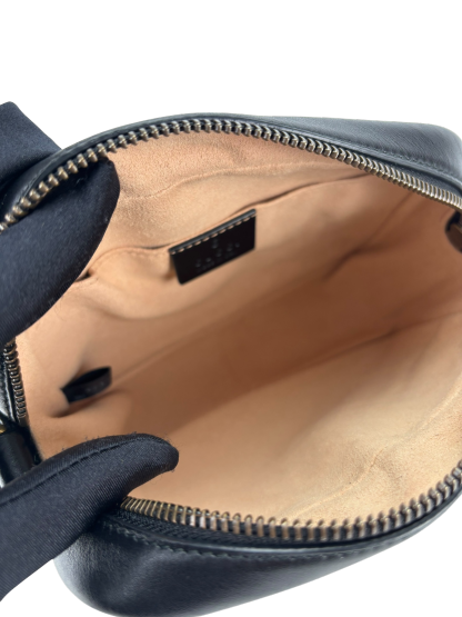 GUCCI - Small Black GG Marmont Matelasse Camera Bag  