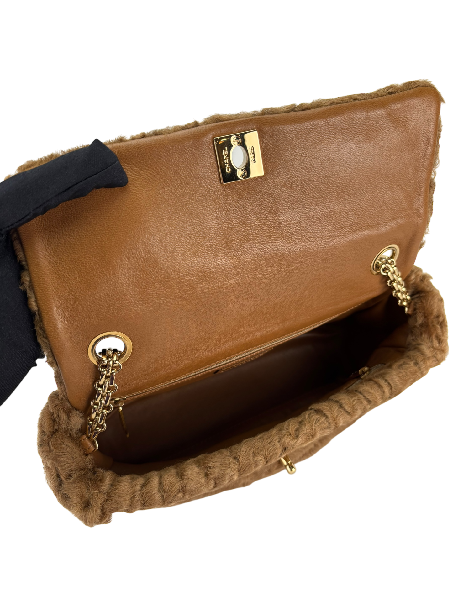 CHANEL - Coco Mark Camel Fur Gold Hardware