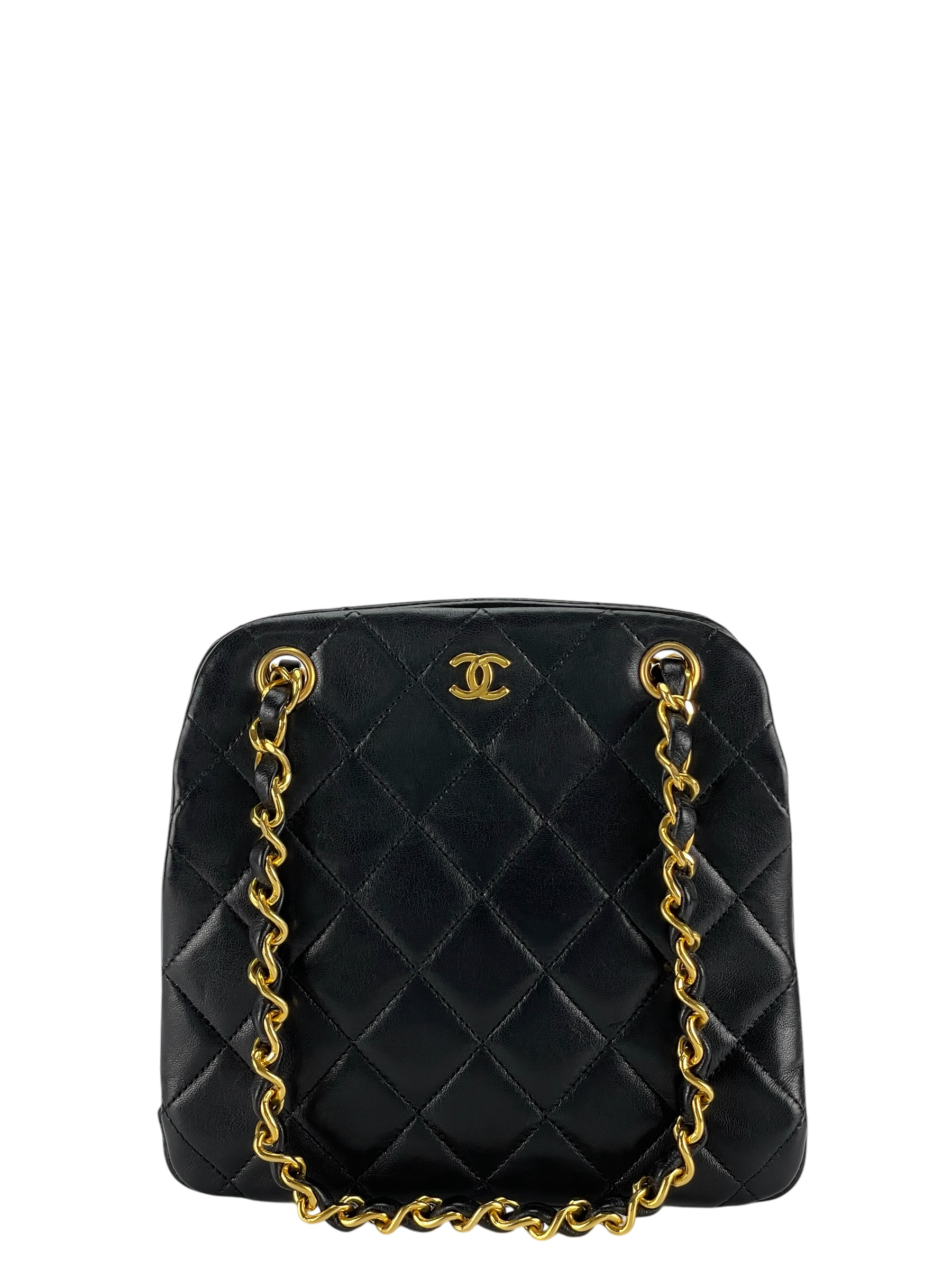 CHANEL - Matelasse Lambskin Clasp Closure Purse Chain Shoulder bag