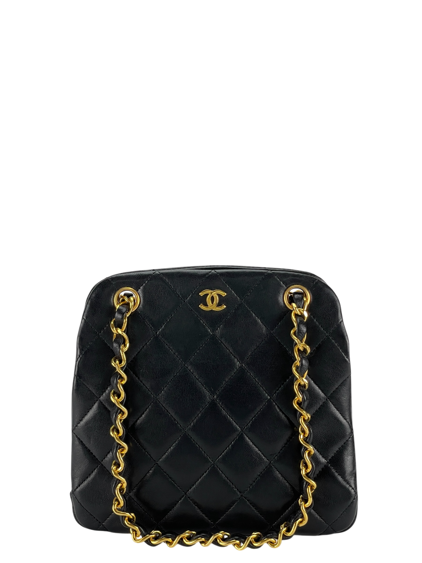 CHANEL - Matelasse Lambskin Clasp Closure Purse Chain Shoulder bag