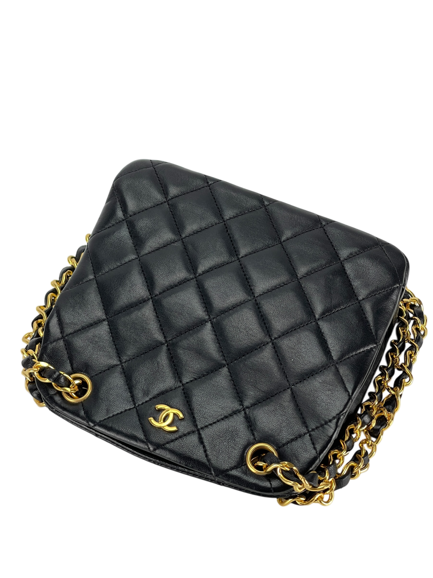 CHANEL - Matelasse Lambskin Clasp Closure Purse Chain Shoulder bag