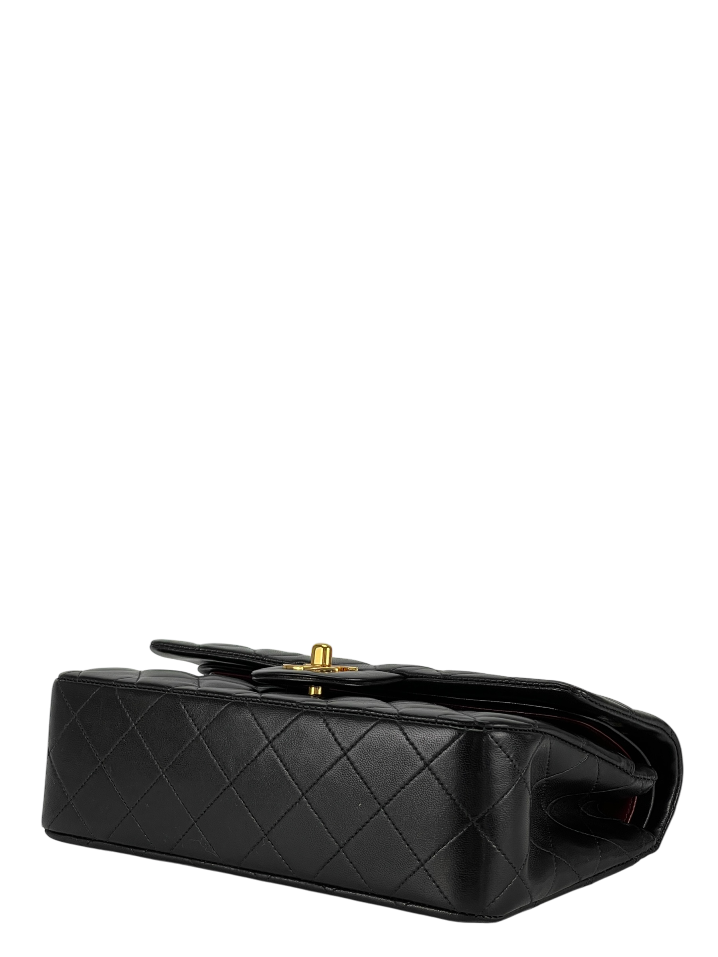 CHANEL - Small Classic Double Flap Bag Black Gold Hardware (CF23)