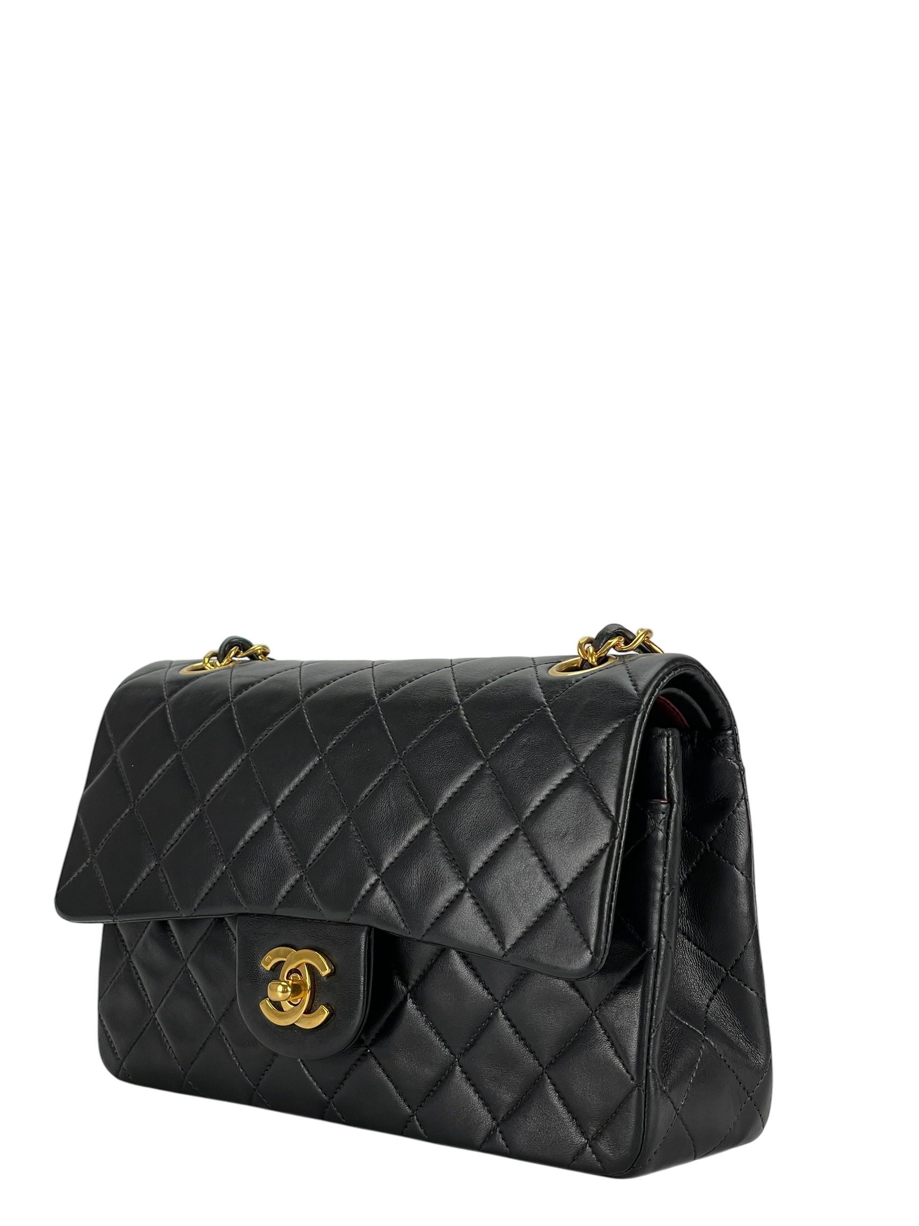 CHANEL - Small Classic Double Flap Bag Denim Gold Hardware (CF23)
