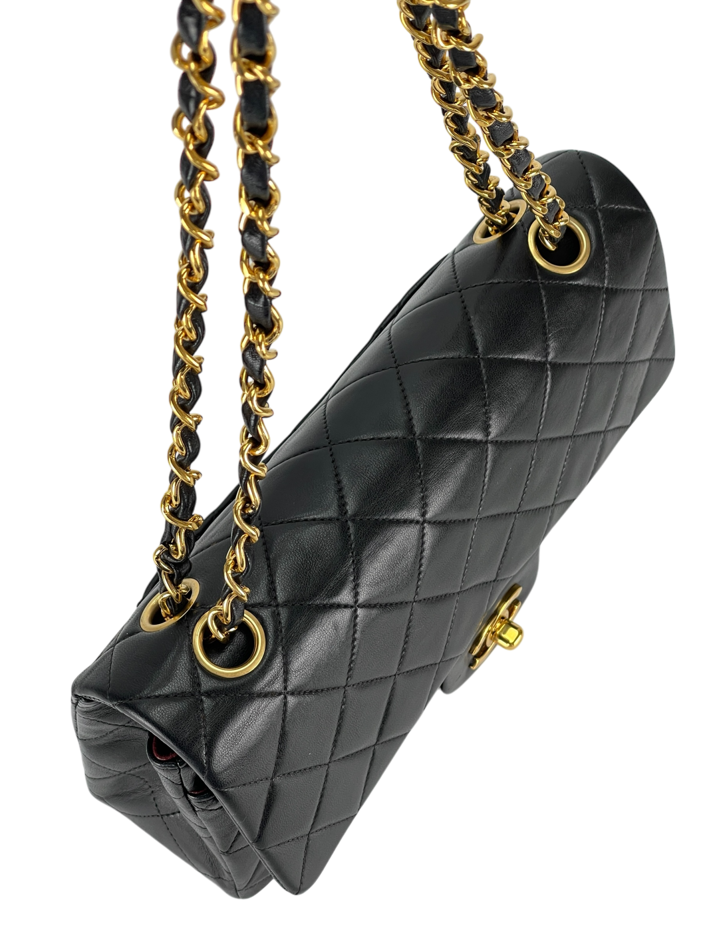 CHANEL - Small Classic Double Flap Bag Denim Gold Hardware (CF23)