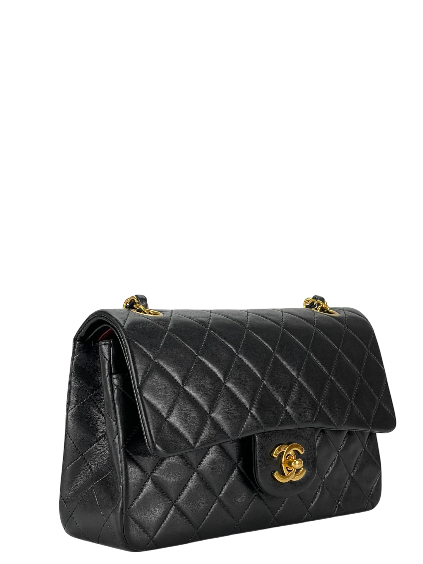 CHANEL - Small Classic Double Flap Bag Denim Gold Hardware (CF23)