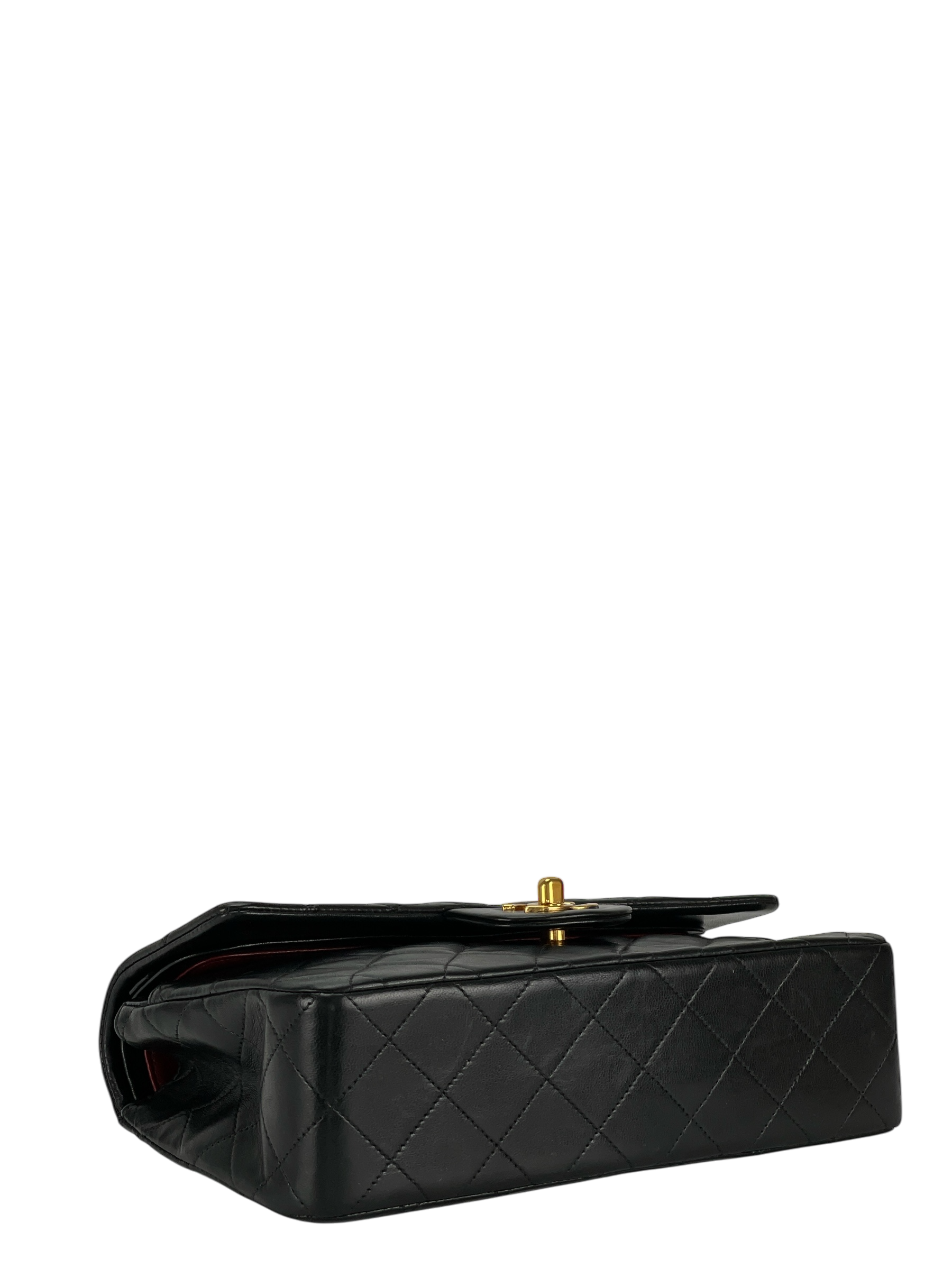 CHANEL - Small Classic Double Flap Bag Denim Gold Hardware (CF23)