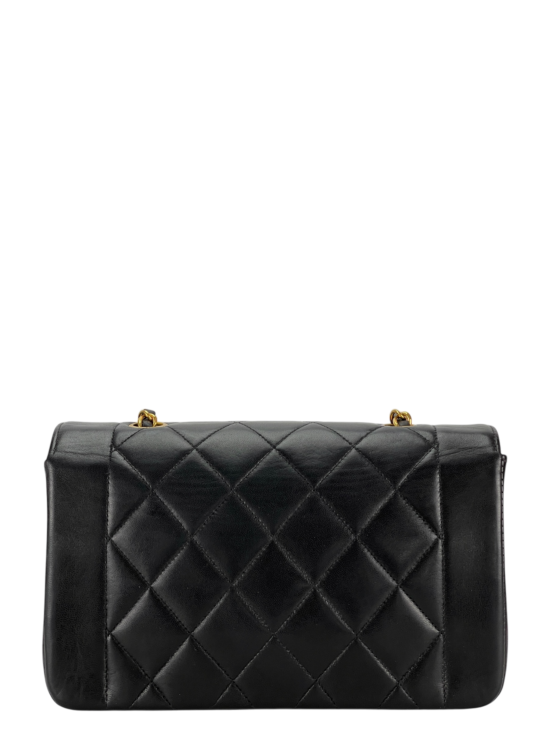 CHANEL - Black Lambskin Small Diana Shoulder Bag