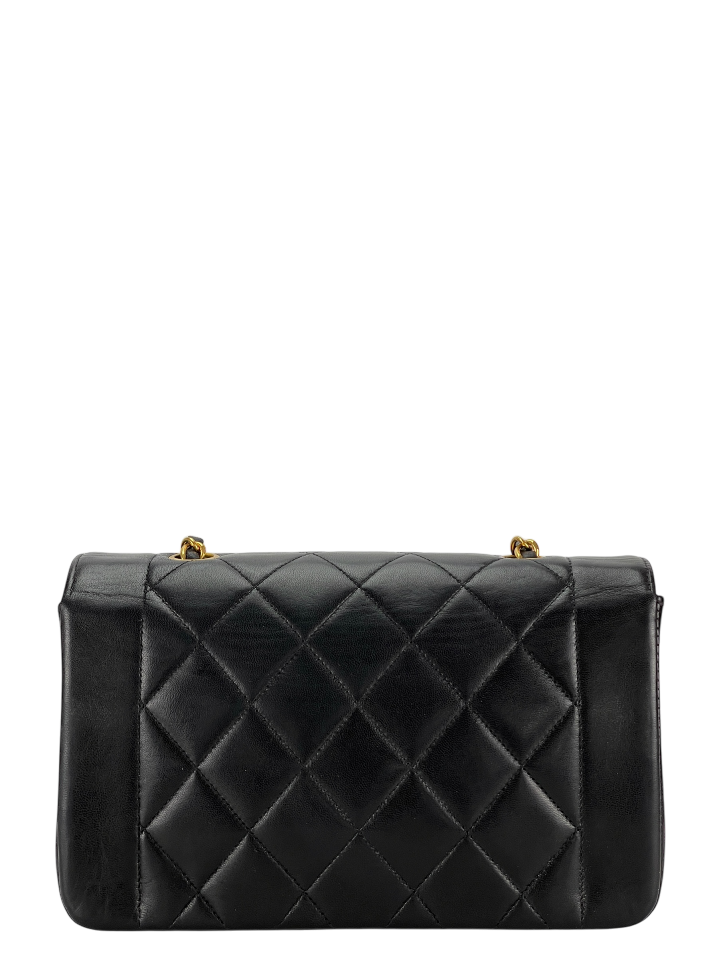 CHANEL - Black Lambskin Small Diana Shoulder Bag