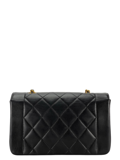 CHANEL - Black Lambskin Small Diana Shoulder Bag