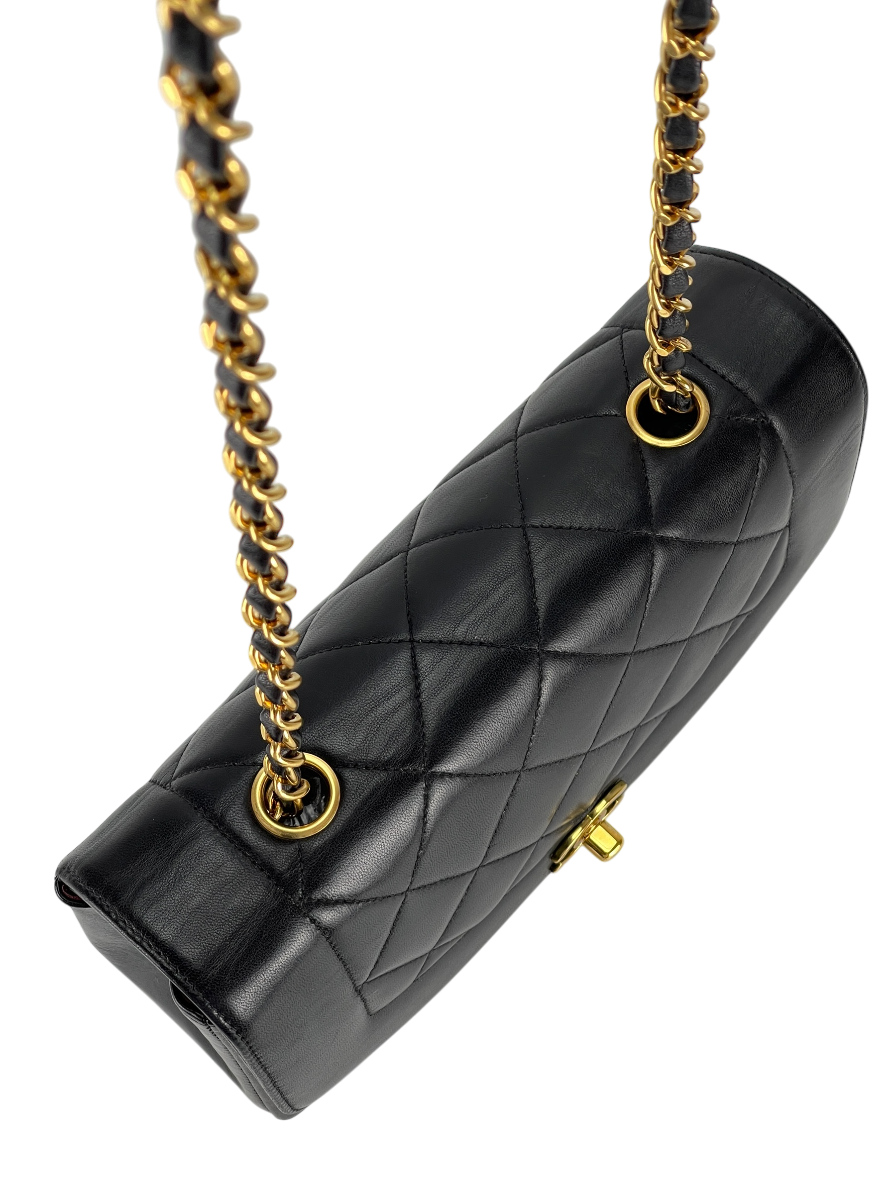 CHANEL - Black Lambskin Small Diana Shoulder Bag