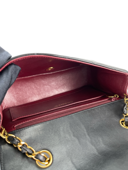 CHANEL - Black Lambskin Small Diana Shoulder Bag