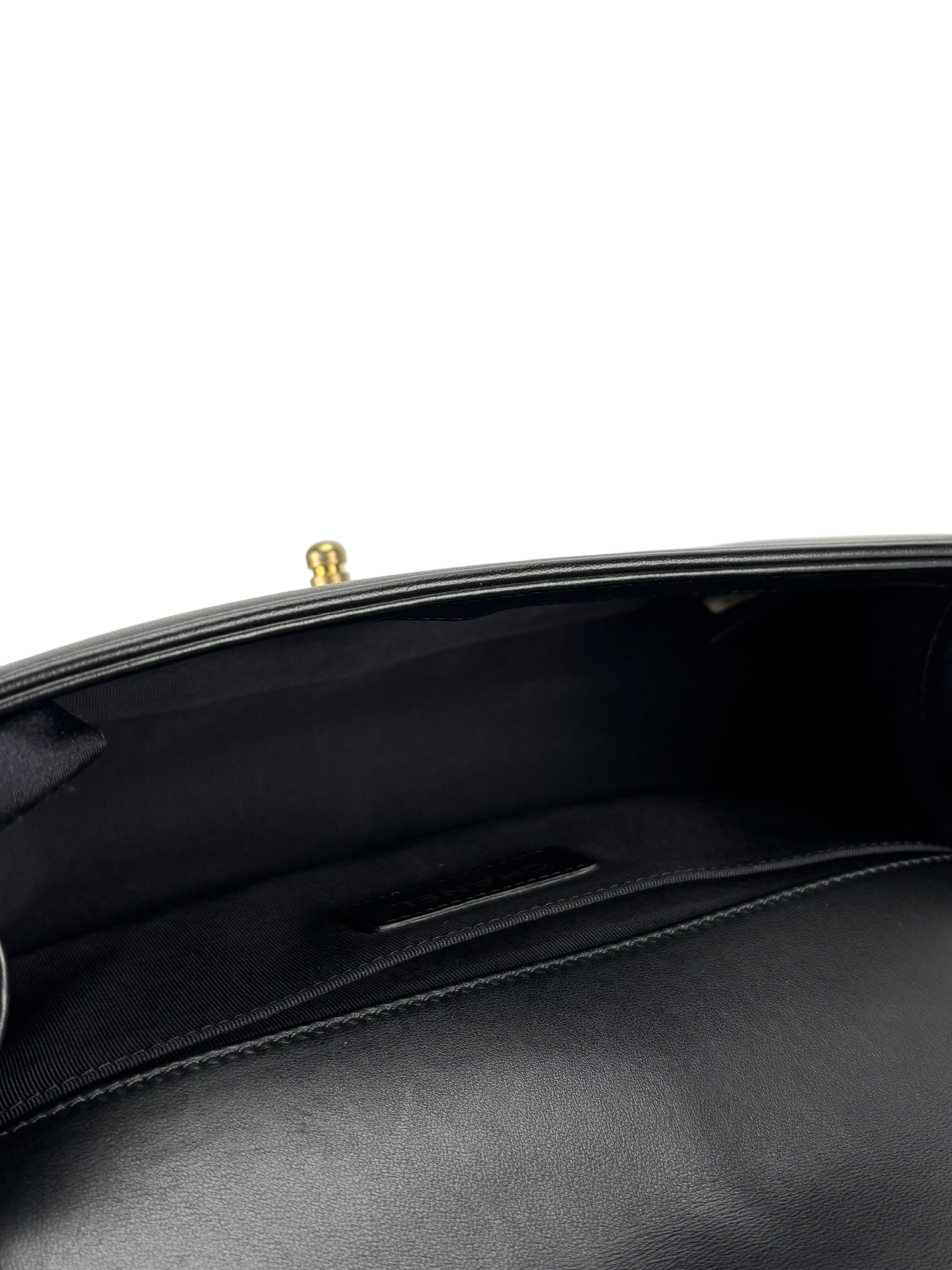 CHANEL - Medium Boy Flap Bag Black Lambskin Gold Hardware