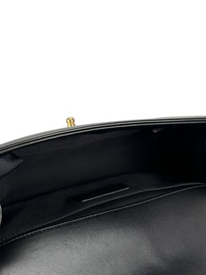 CHANEL - Medium Boy Flap Bag Black Lambskin Gold Hardware