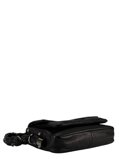 CHANEL - Black Distressed Lambskin Small Lady Braid Flap Bag