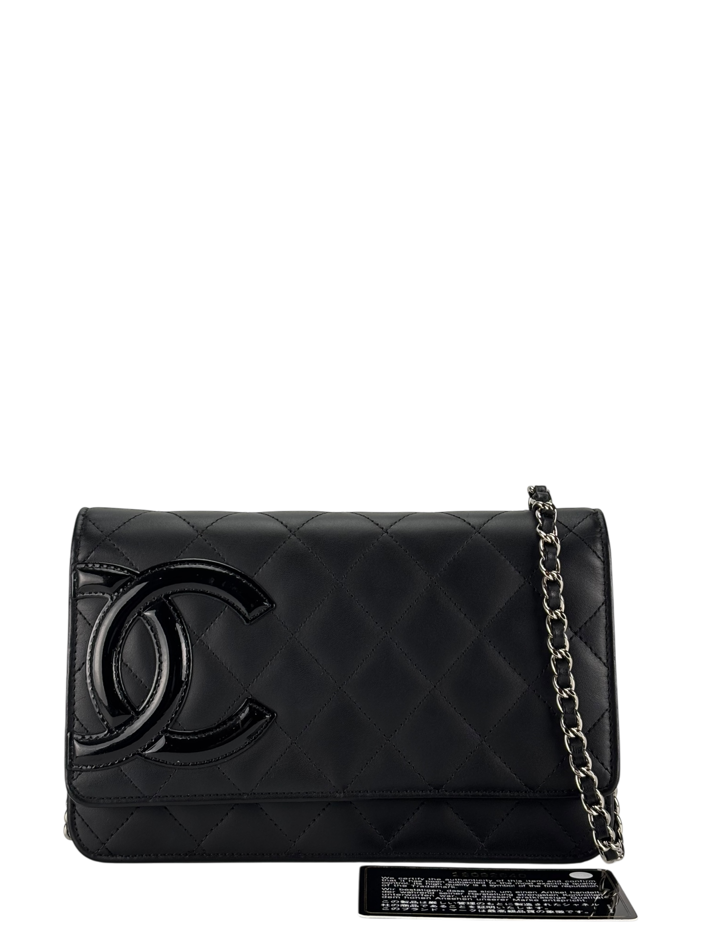 CHANEL - Black Calfskin Cambon Wallet On Chain (WOC)