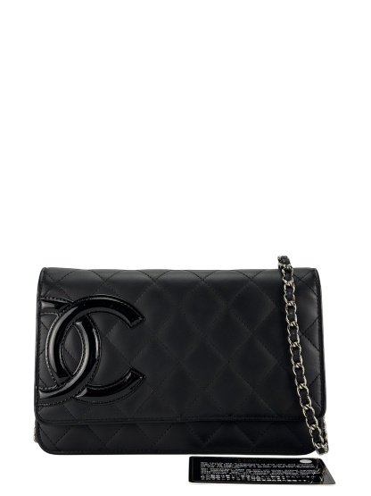 CHANEL - Black Calfskin Cambon Wallet On Chain (WOC)