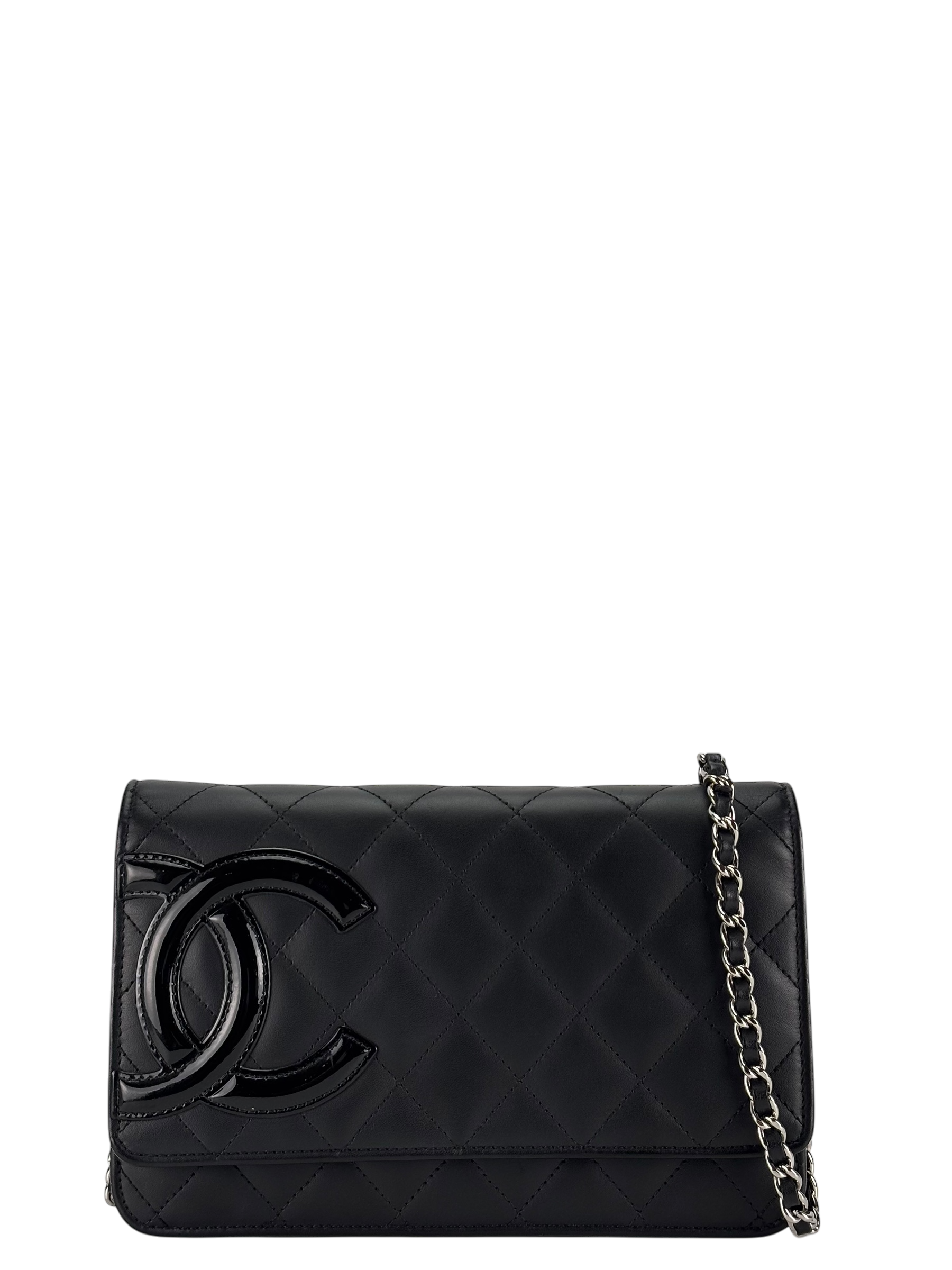 CHANEL - Black Calfskin Cambon Wallet On Chain (WOC)