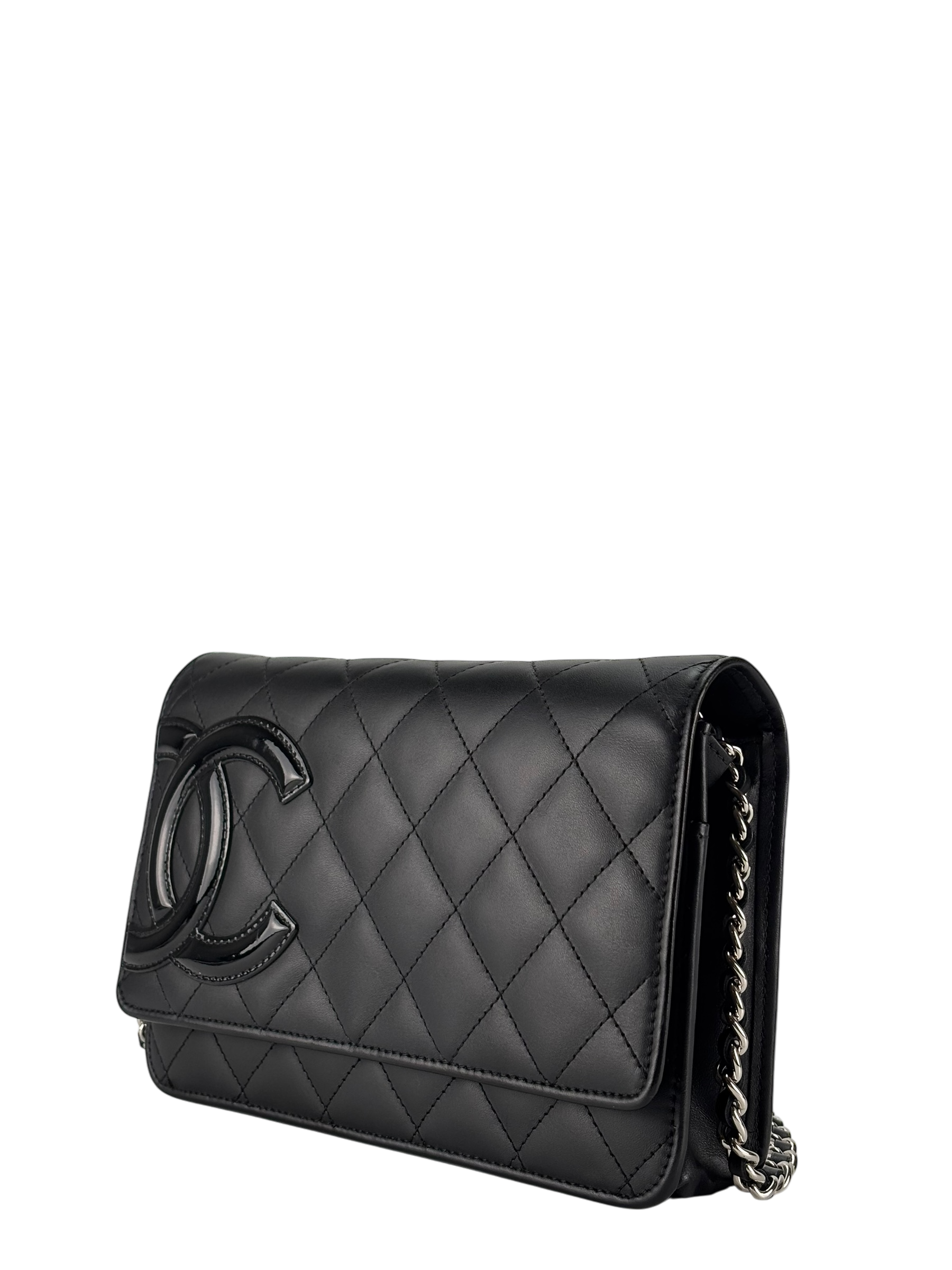 CHANEL - Black Calfskin Cambon Wallet On Chain (WOC)