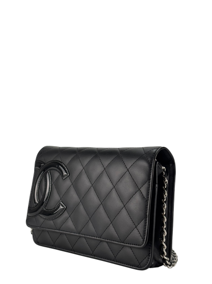 CHANEL - Black Calfskin Cambon Wallet On Chain (WOC)