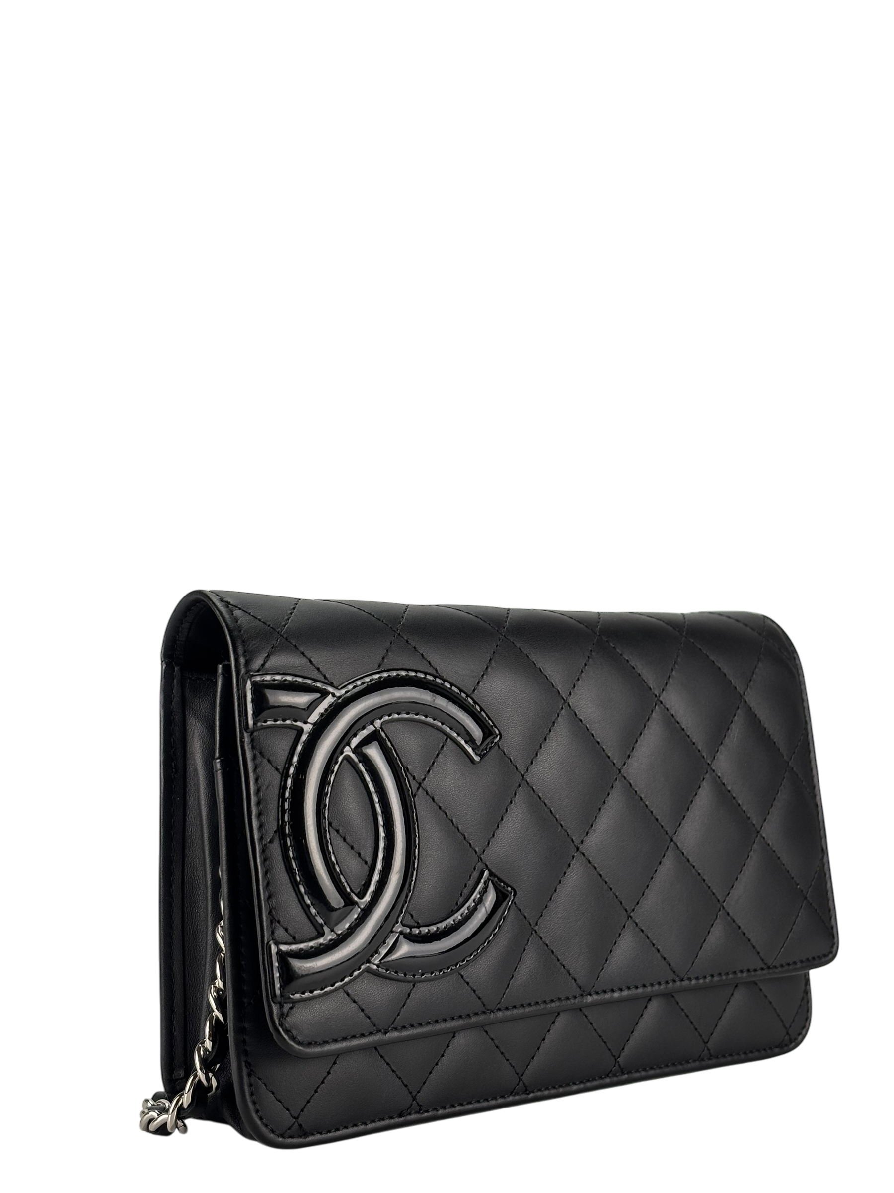 CHANEL - Black Calfskin Cambon Wallet On Chain (WOC)