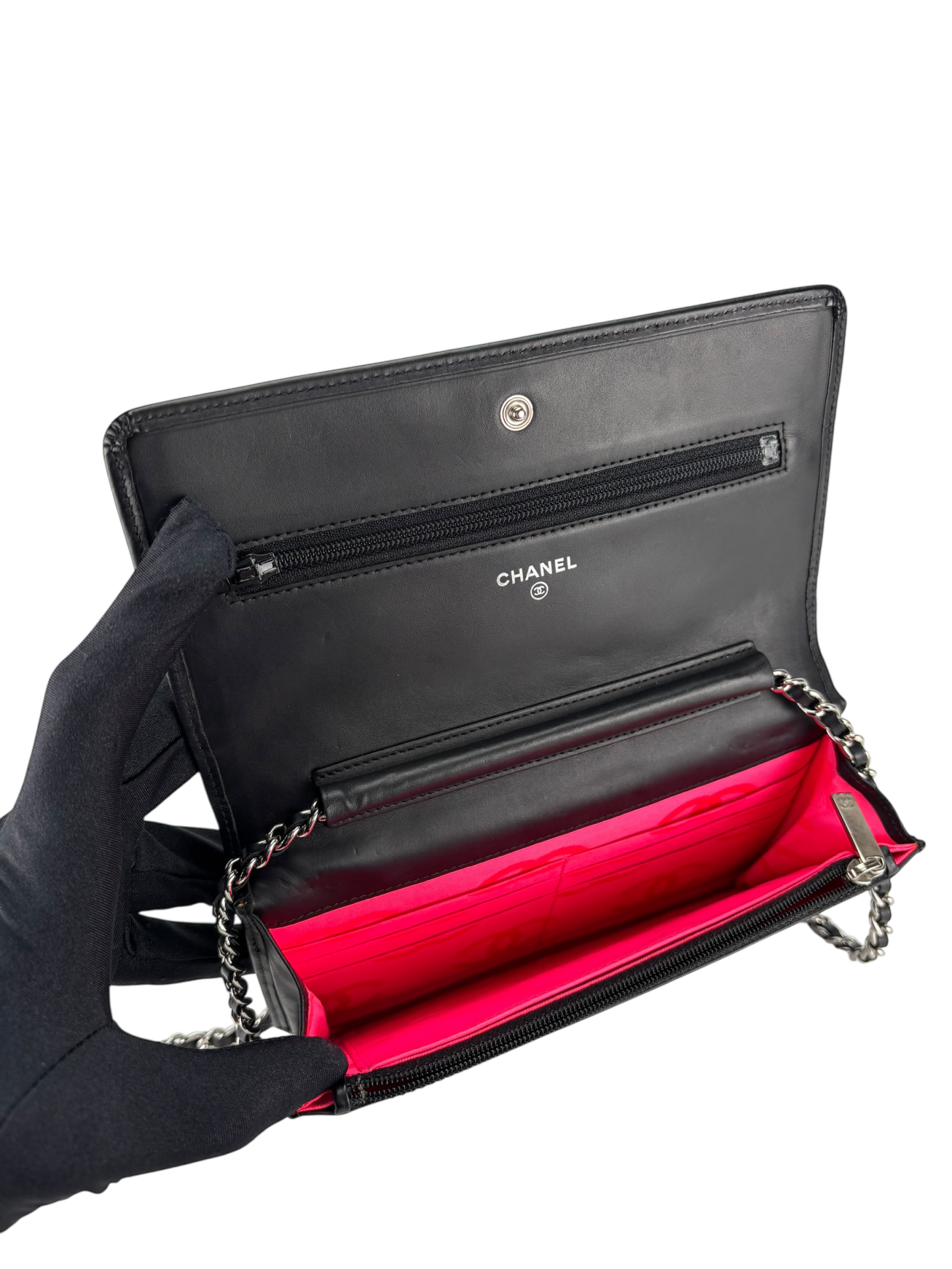 CHANEL - Black Calfskin Cambon Wallet On Chain (WOC)