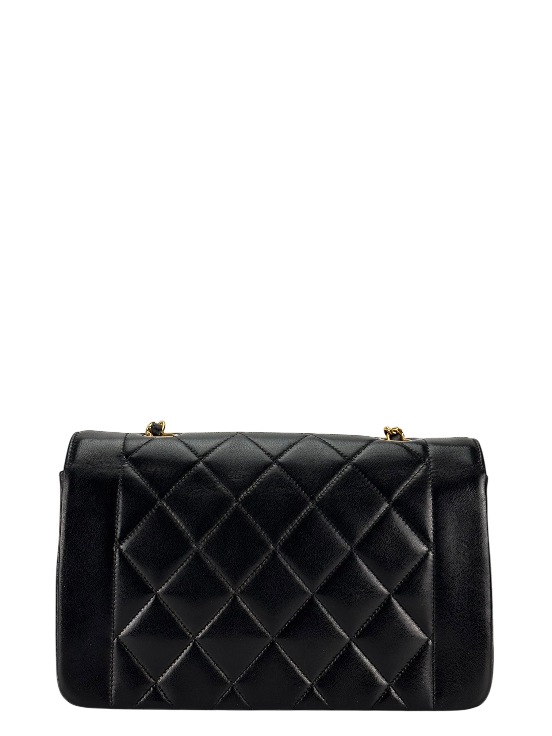CHANEL - Black Lambskin Small Diana Shoulder Bag