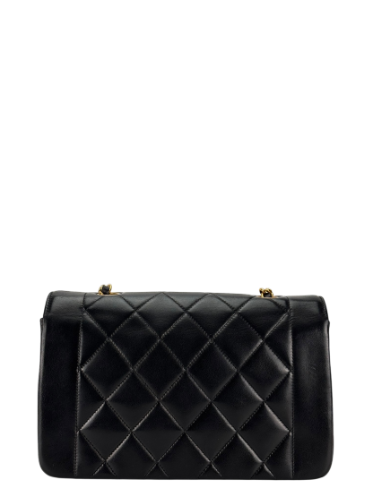 CHANEL - Black Lambskin Small Diana Shoulder Bag